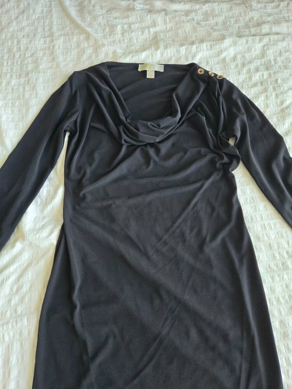 Michael Kors Black Long Sleeve Sheath Dress Women’s XS Elegant Classic Stretch - Picture 2 of 9